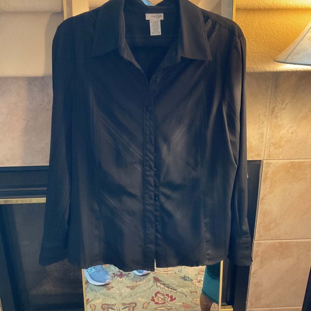 East 5th Black Button Down Shirt Classic Professional